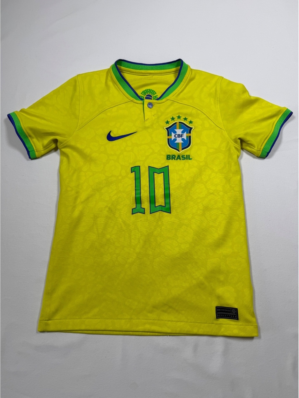Nike Brazil Neymar Jr 10 yellow soccer jersey
